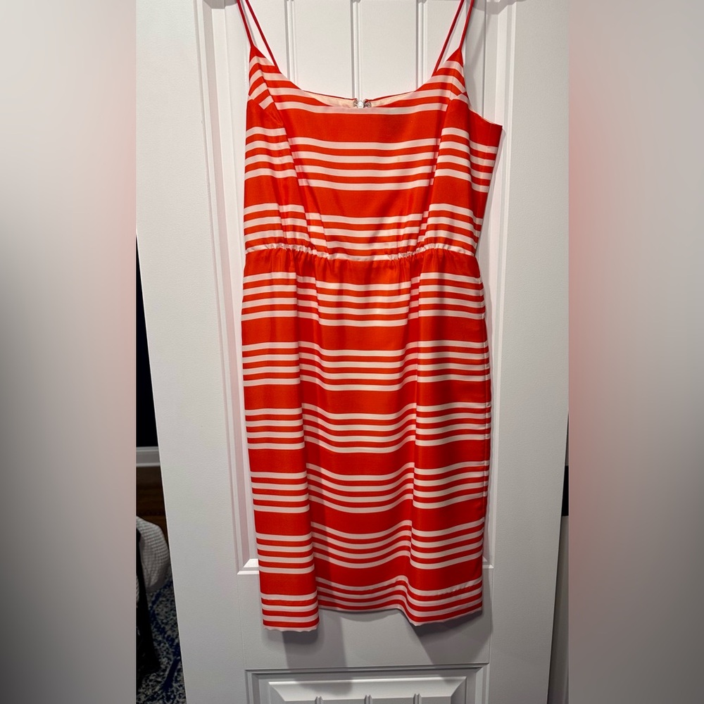 J.Crew orange/ivory stripe sundress- Size 4